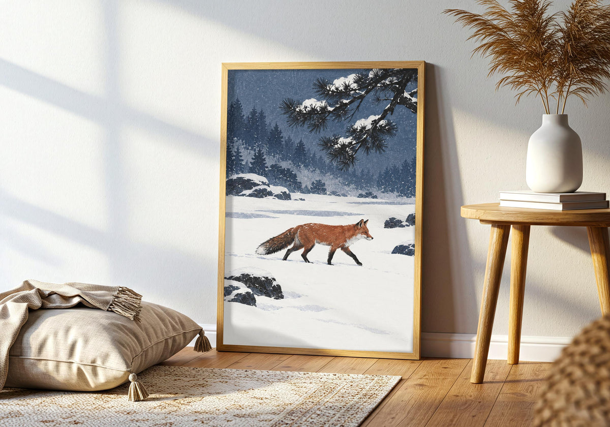 This room view places japandi wall decor in the living room without adding a false mount.